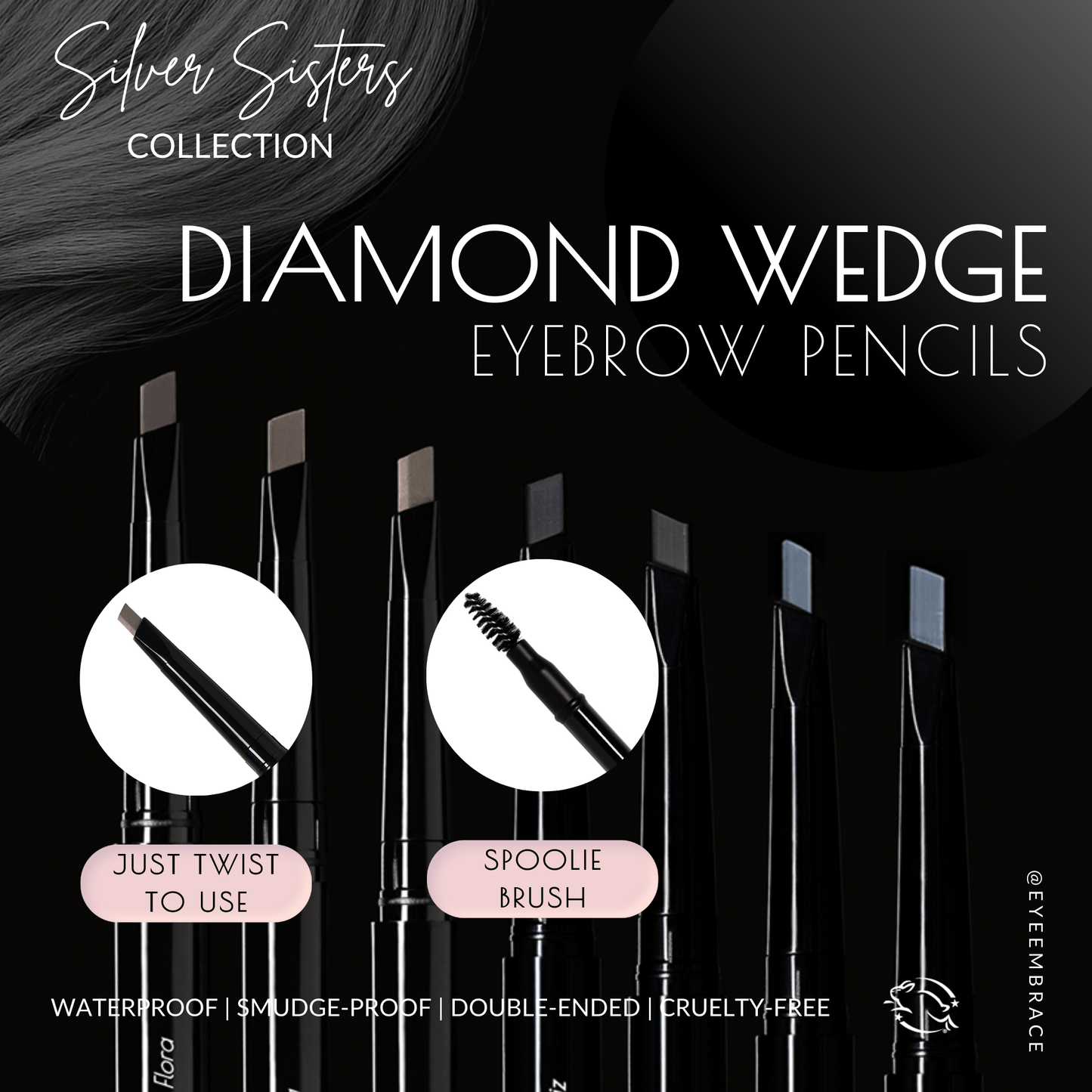 Diamond Wedge Eyebrow Pencil with Spoolie