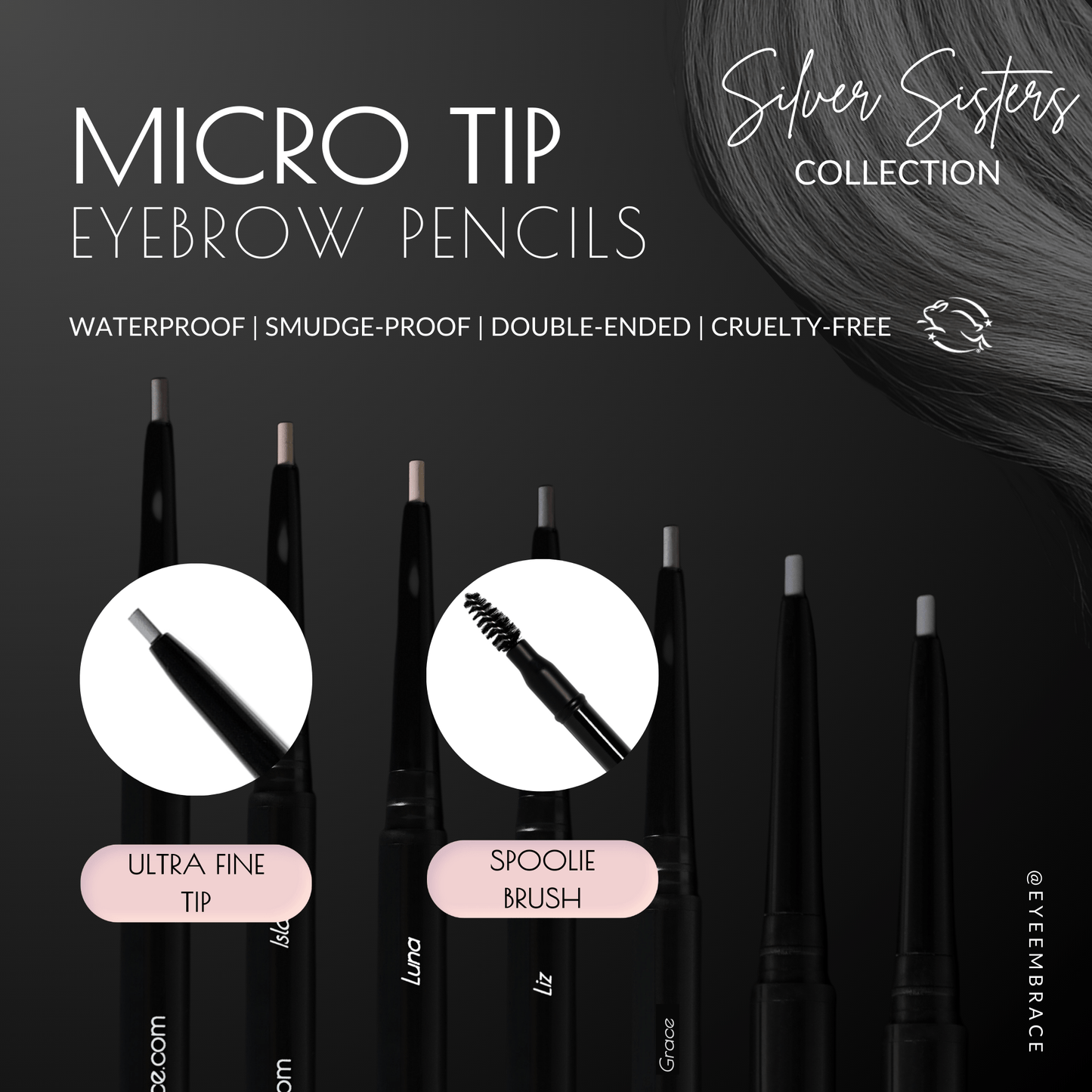 Micro Tip Eyebrow Pencil with Spoolie Brush