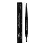 Eye Embrace Grace cool medium gray eyebrow pencil. Double-ended mechanical brow pencil with spoolie brush and box
