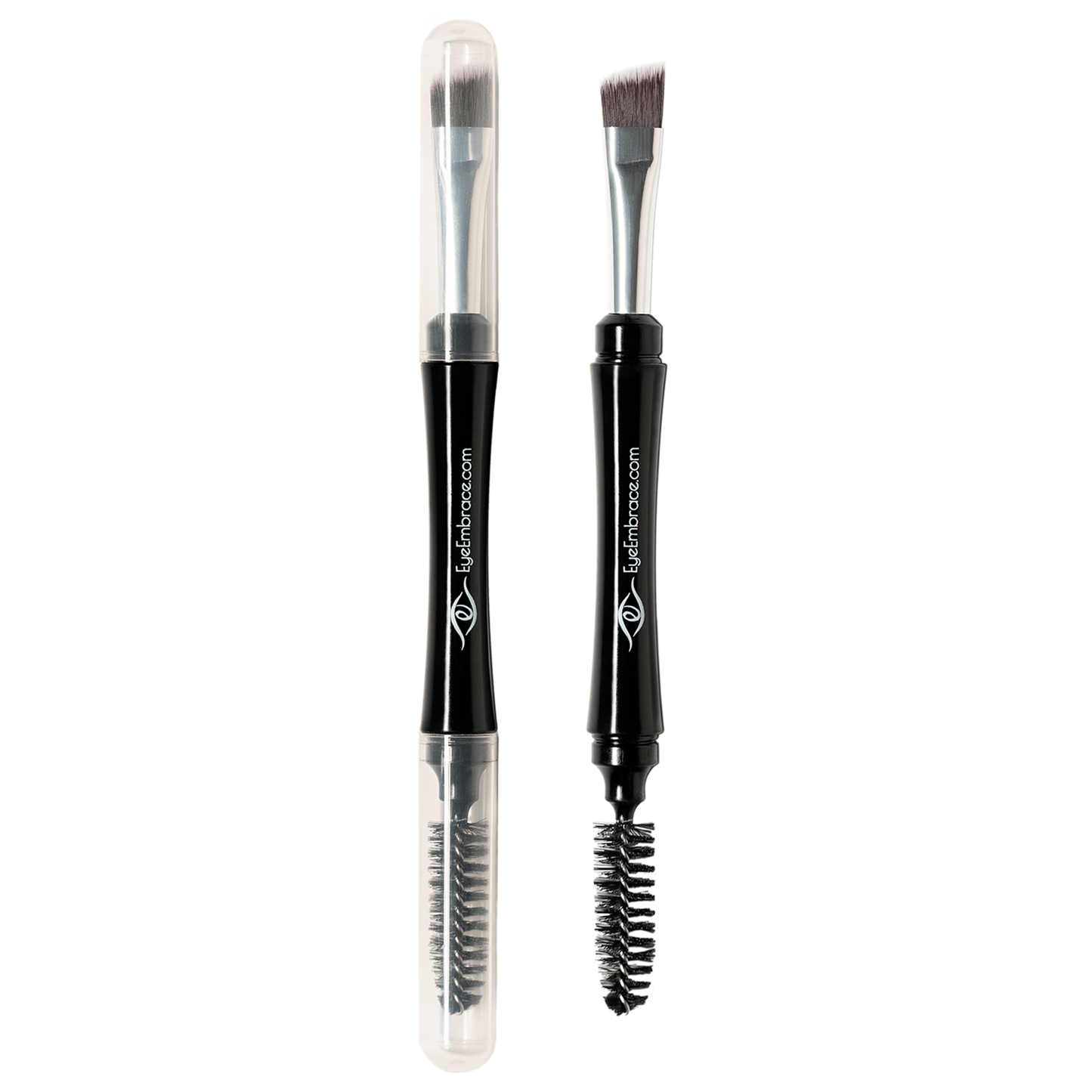 Pro Grip Double-Ended Angled Makeup Brush with Spoolie